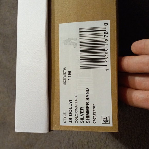 Silver Sparkle Ankle Platform Boots - new, size 10, NORDSTROMS JESSICA SIMPSON - Picture 5 of 8